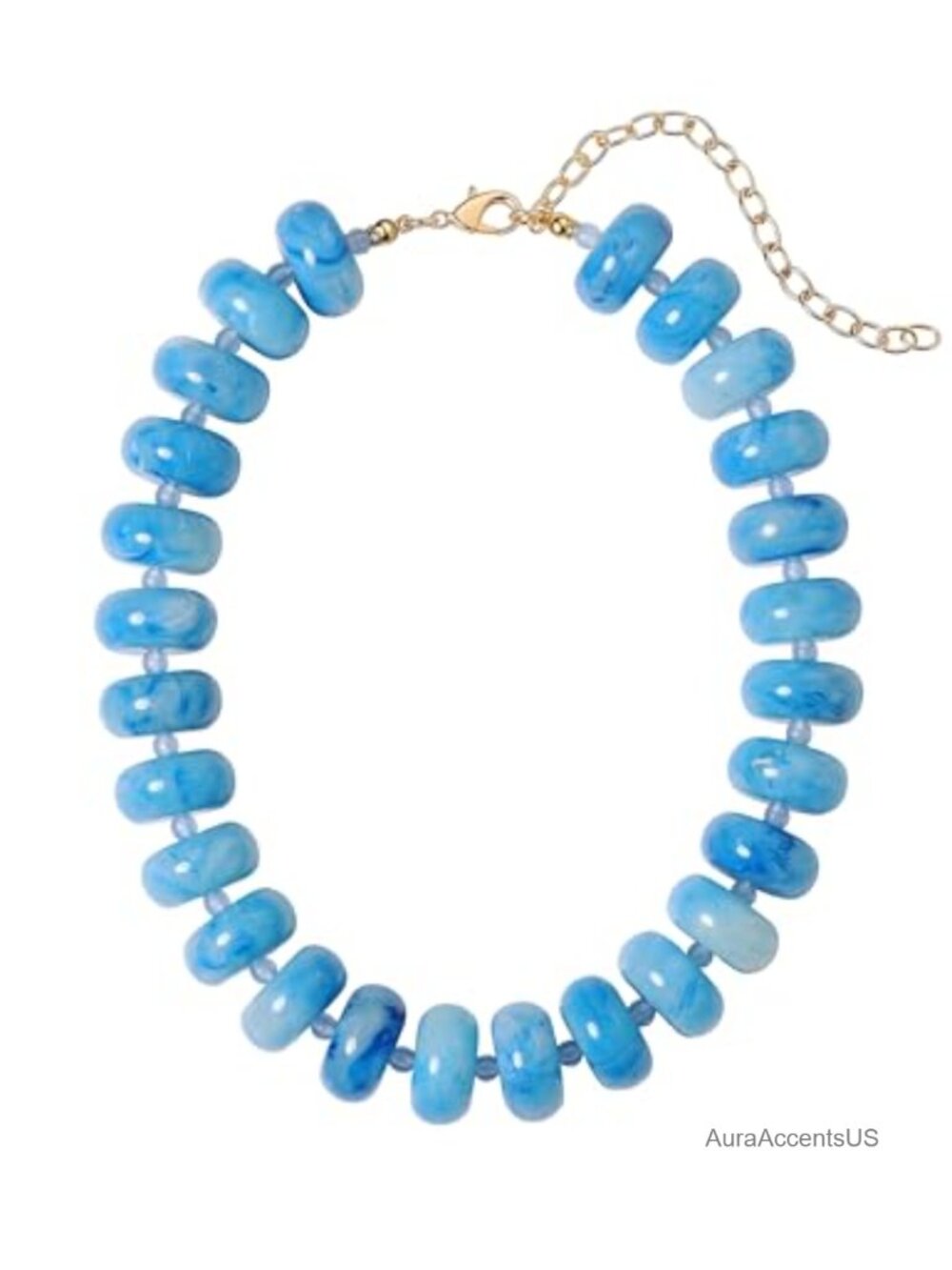Chunky Acrylic Beaded Choker Necklace Statement Resin Jewelry